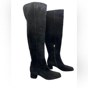 Diane B made in Italy black suede knee high boots size 36